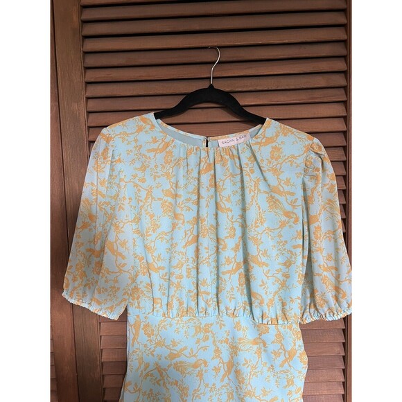 Sachin + Babi Alexandra Georgette Floral Asymmetrical Midi Dress, Size 6 - Picture 4 of 6